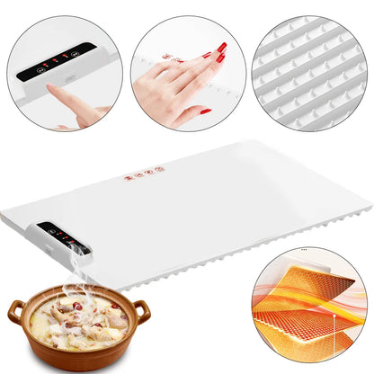 Electric Warming Tray with Adjustable Temperature Foldable Food Warmer Silicone Fast Heating for Home Buffets Restaurants