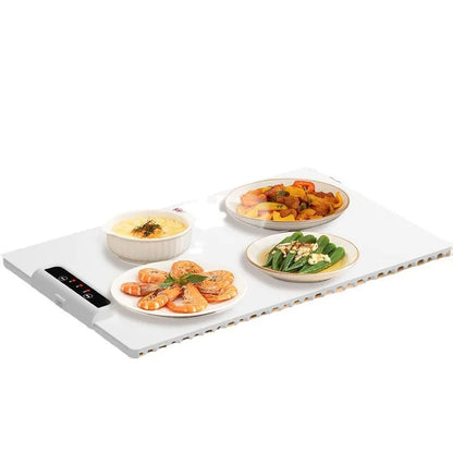 Electric Warming Tray with Adjustable Temperature Foldable Food Warmer Silicone Fast Heating for Home Buffets Restaurants